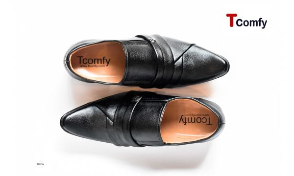 tcomfy black office casual shoes